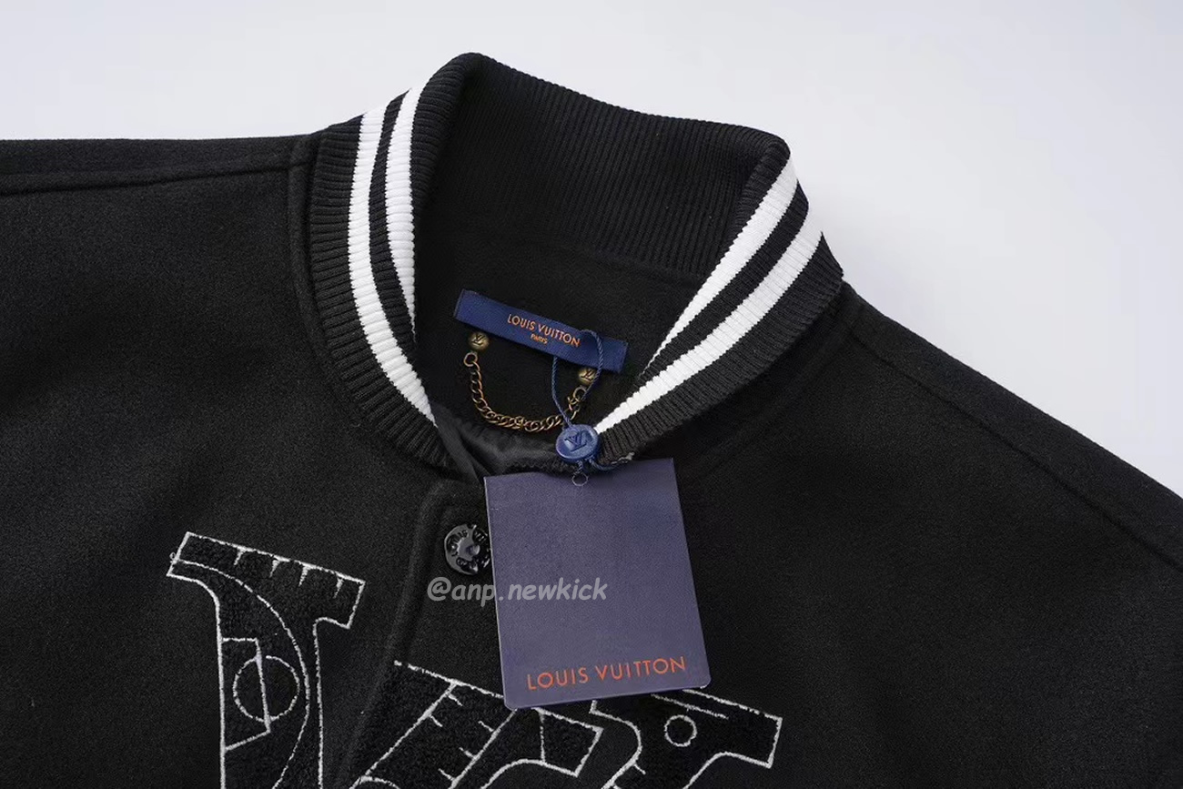 Louis Vuitton X Nba Leather Basketball Jacket Black (5) - newkick.app